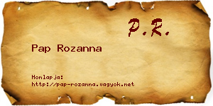 Pap Rozanna névjegykártya
